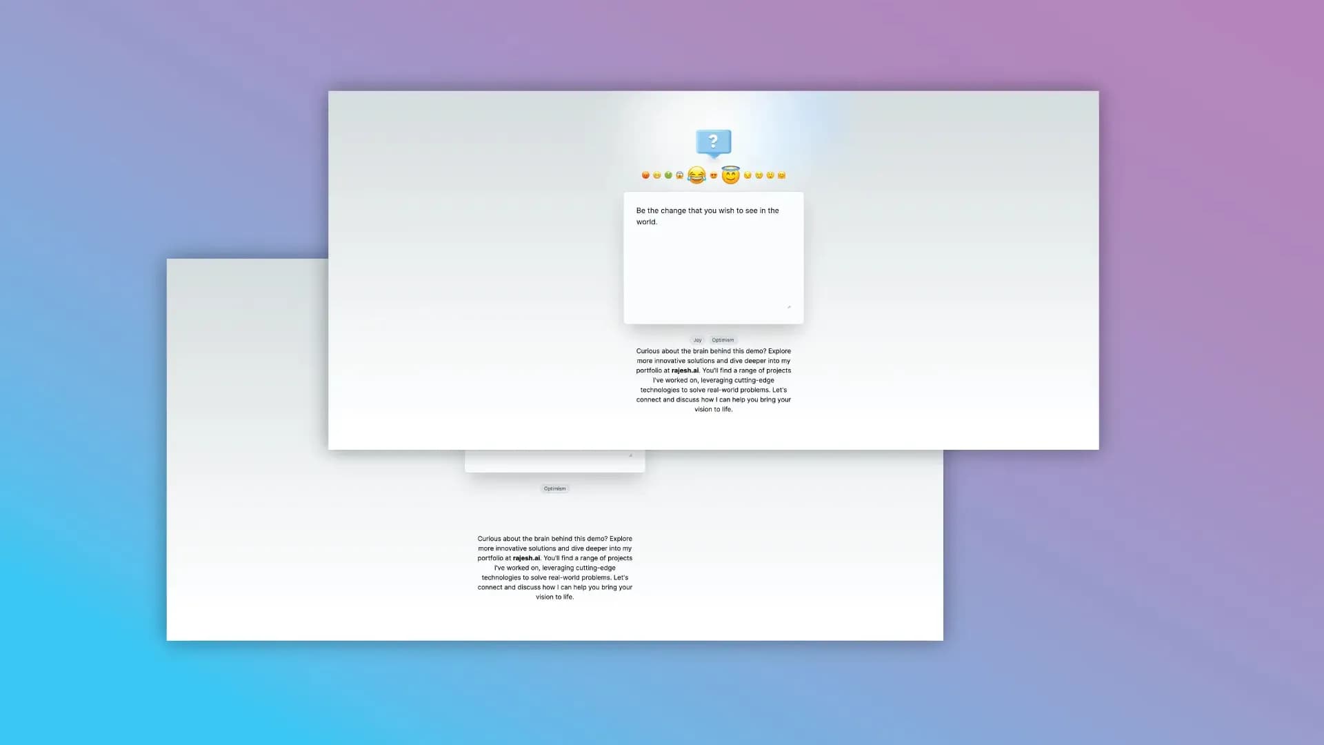 Emotibot: BERT sentiment analysis with visual feedback